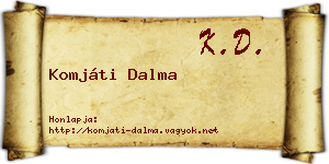 Komjáti Dalma névjegykártya